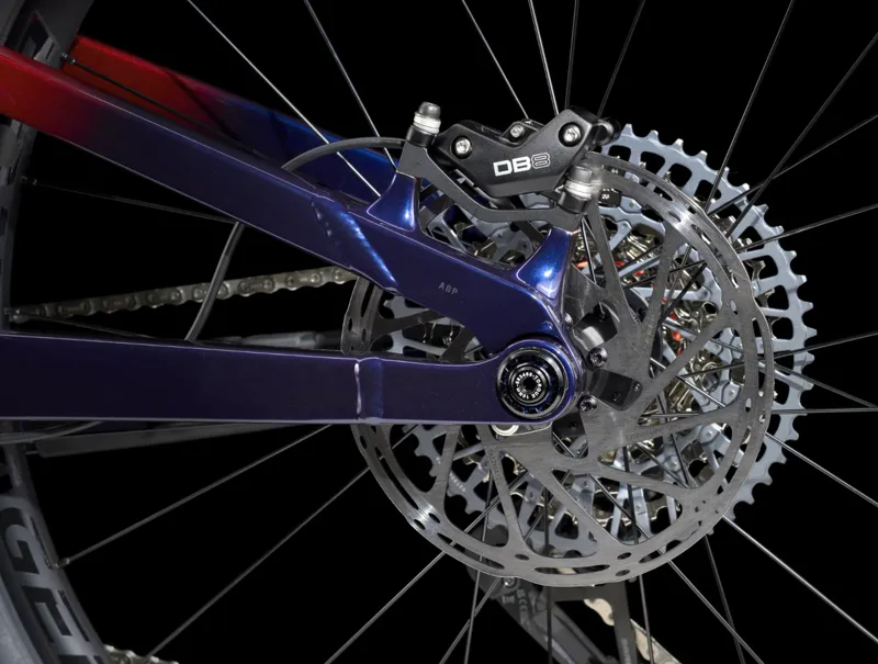 Trek Fuel EXe 8 GX AXS Full Suspension Electric Mountain Bike 2025 in Rage Red/Dark Blue-4